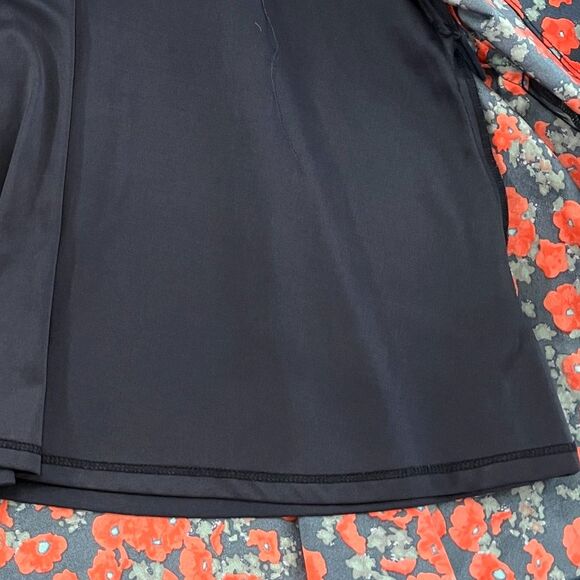 Coconinno Red Floral Fit & Flare Dress with Denim Waist Tie – Size XS - Picture 11 of 11